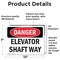 Signmission Elevator Shaft Way, 10 in W x Rectangle, Vinyl Decal OS-2PACK-DS-D-710-L-1202 - alternate 2